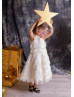 One Shoulder Fringe Elegant Flower Girl Dress